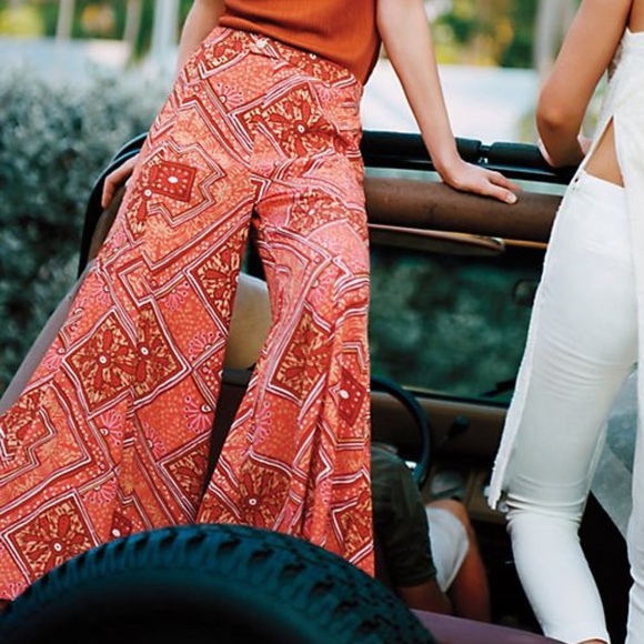 Anthropologie Skirted Wide-Leg Pants GEO Print - Picture 2 of 7